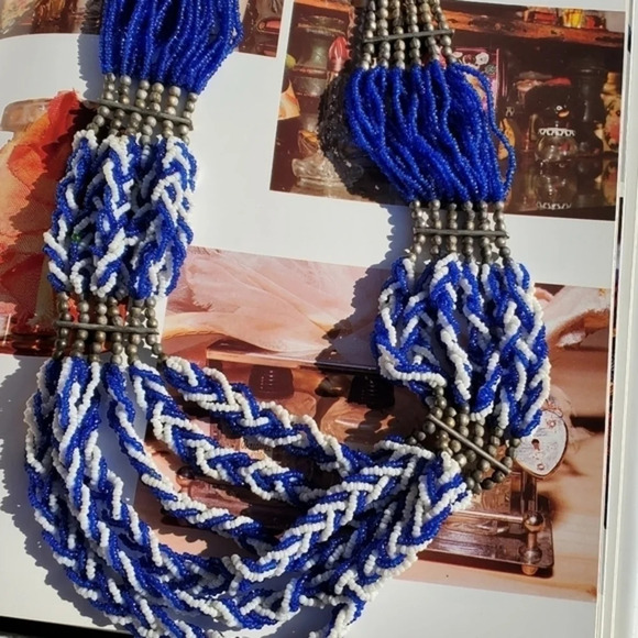 Vintage Seedbead Tribal Necklace NEW - Picture 2 of 6